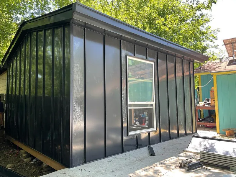 Black standing seam metal wall panels for Metal Roof Installation in Ojus